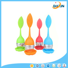 Wholesale 100% Food Grade colorful Leaf Shaped Silicone Tea Infuser